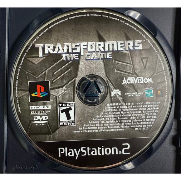 Transformers: The Game (PS2, 2007) Complete CIB w/ Manual & Disc - PlayStation 2 - Picture 4 of 7